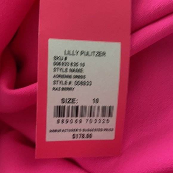 Lilly Pulitzer Adrienne Dress in Raz Berry NWT - Picture 4 of 5